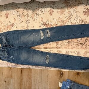 Altar'd State Distressed Skinny Jeans in Medium Blue